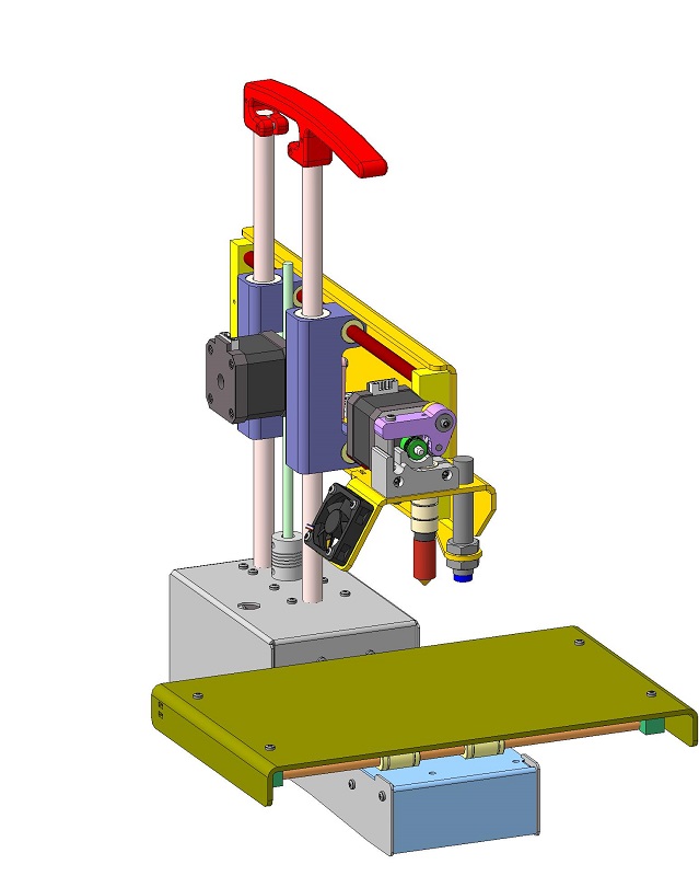 3D модель 3D принтер металлический "PrintrBot"