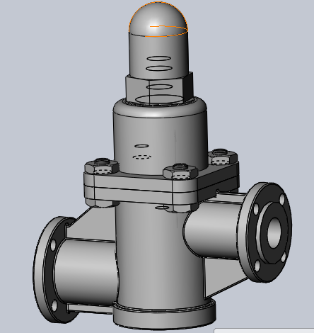 3D модель Клапан Перепускной МЧ00.01.00.00.СБ в SolidWorks