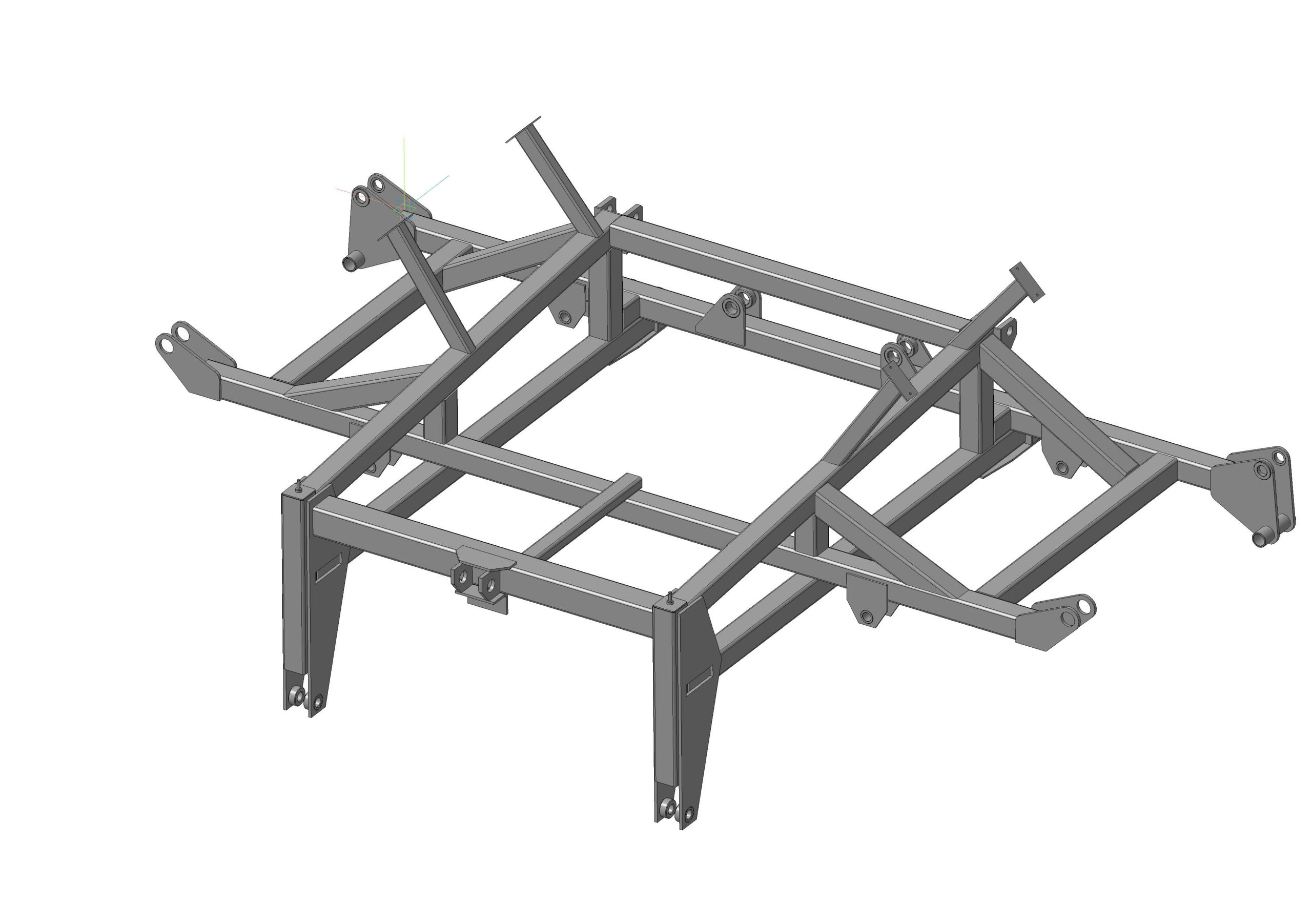 3D модель Центральная рама культиватора АКШ-7,2