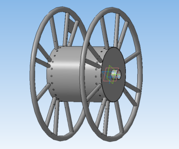 3D модель Сборка катушка кабельная