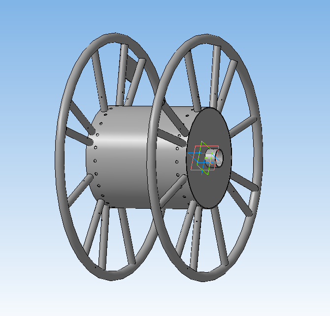 3D модель Сборка катушка кабельная