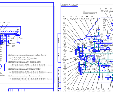 Чертеж Наладка зубофрезерного станка 53А50 и фрезерного станка 6Р83