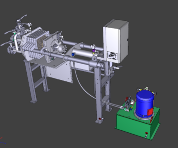 3D модель Фильтр-пресс площадью фильтрования - 1 м2