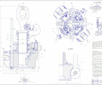 Чертеж Элеватор буровой установки ЕА-250