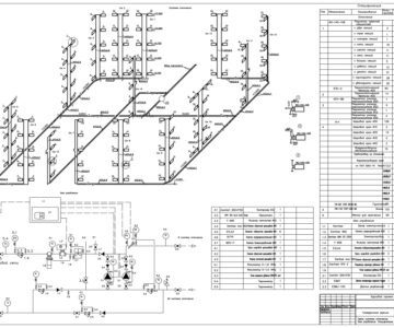 Чертеж Центральное водяное отопление гражданского здания