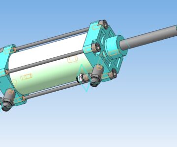 3D модель Пневмоцилиндр 40М2L100A0160