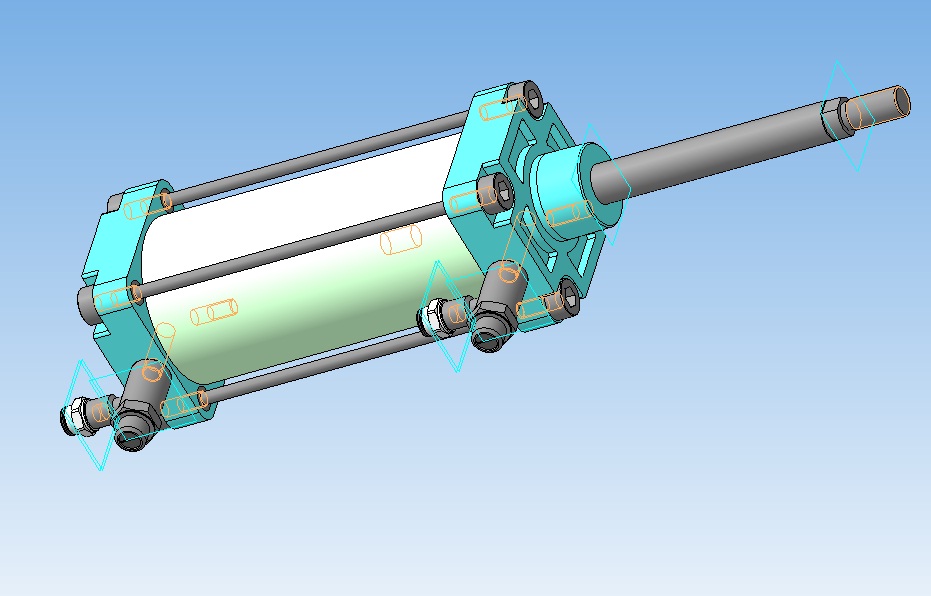 3D модель Пневмоцилиндр 40М2L100A0160