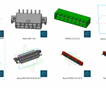 3D модель Соединительные вилки в приборостроении (сборник 3D)