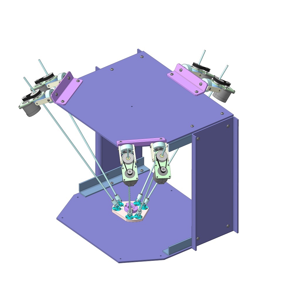 3D модель 3D Принтер с винтовыми механизмами