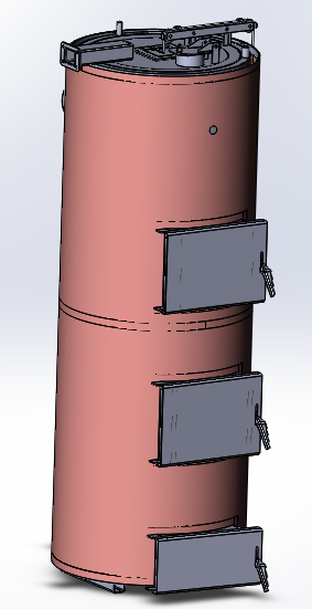 3D модель Твердотопливный котел