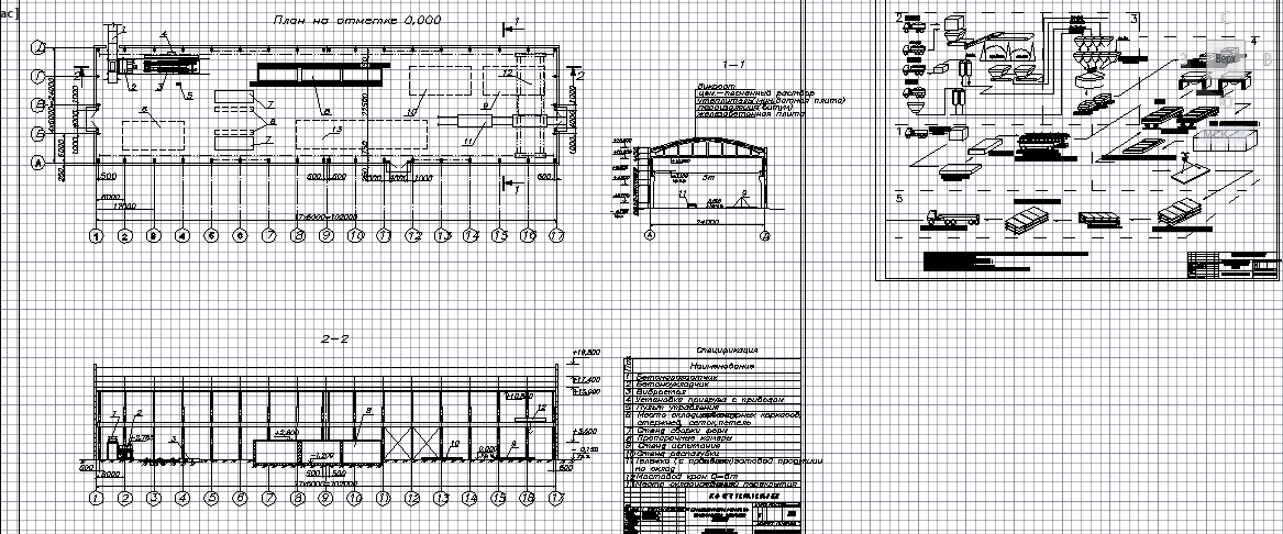Чертеж Проектирование завода по производству  заборных панелей