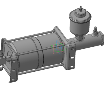 3D модель Усилинель тормоза пневмогидравлический АЗ УРАЛ