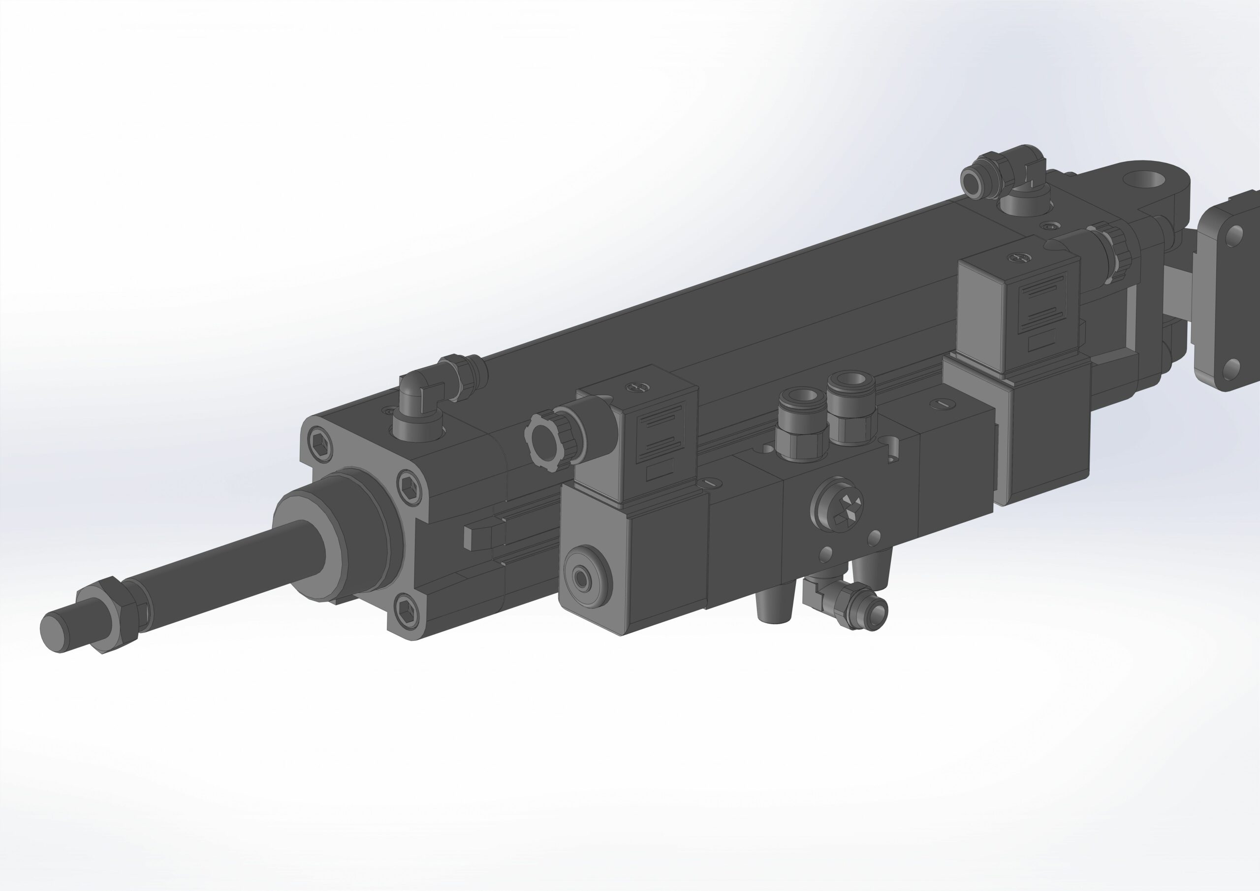 3D модель Пневмоцилиндр Camozzi 61M2P040A0160