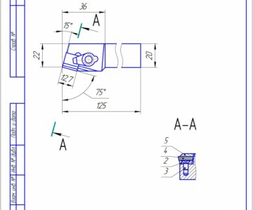 Чертеж Расчетно-графическая работа сборки токарного резца