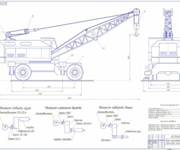 Чертеж Кран самоходный 17,2т