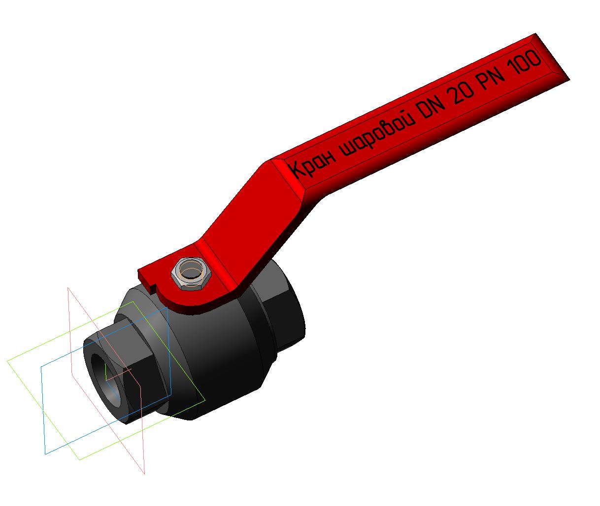 3D модель Кран DN 20 PN 100 (ЗАРД)