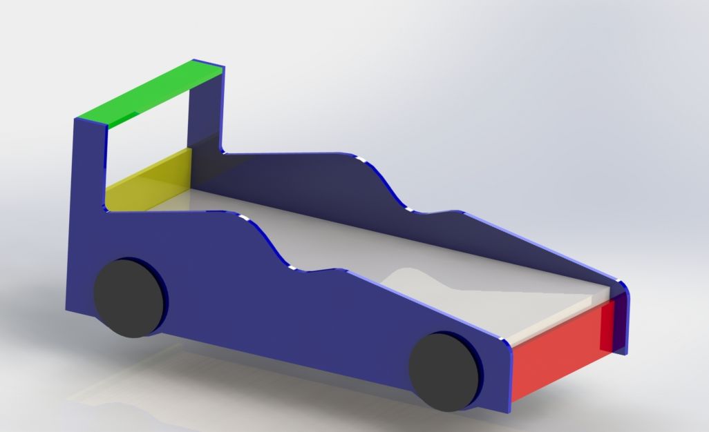 3D модель Кровать-автомобиль