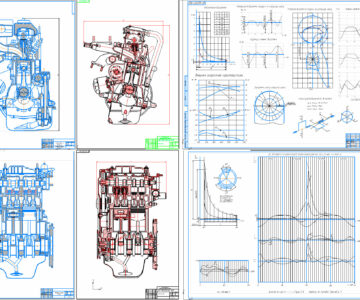Чертеж Расчет и проектирование двигателя на базе двигателя ВАЗ-1111 Ока