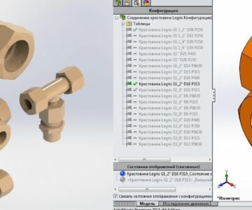 3D модель Гидравлические фитинги производитель Parker Legris база для SolidWorks