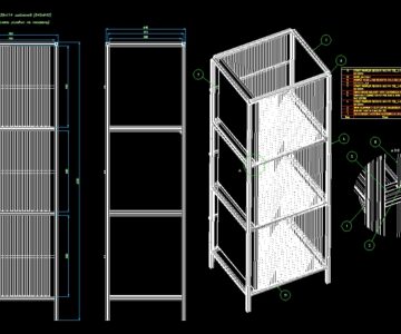 3D модель Стеллаж для хранения фотошаблонов