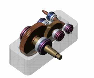 3D модель Сборка редуктора Ц2У-125