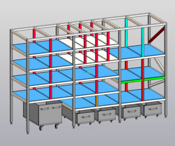3D модель Стеллаж 2300*3600*1000