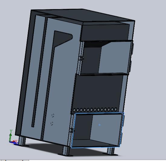 3D модель Котел на твердом топливе 40 кВт