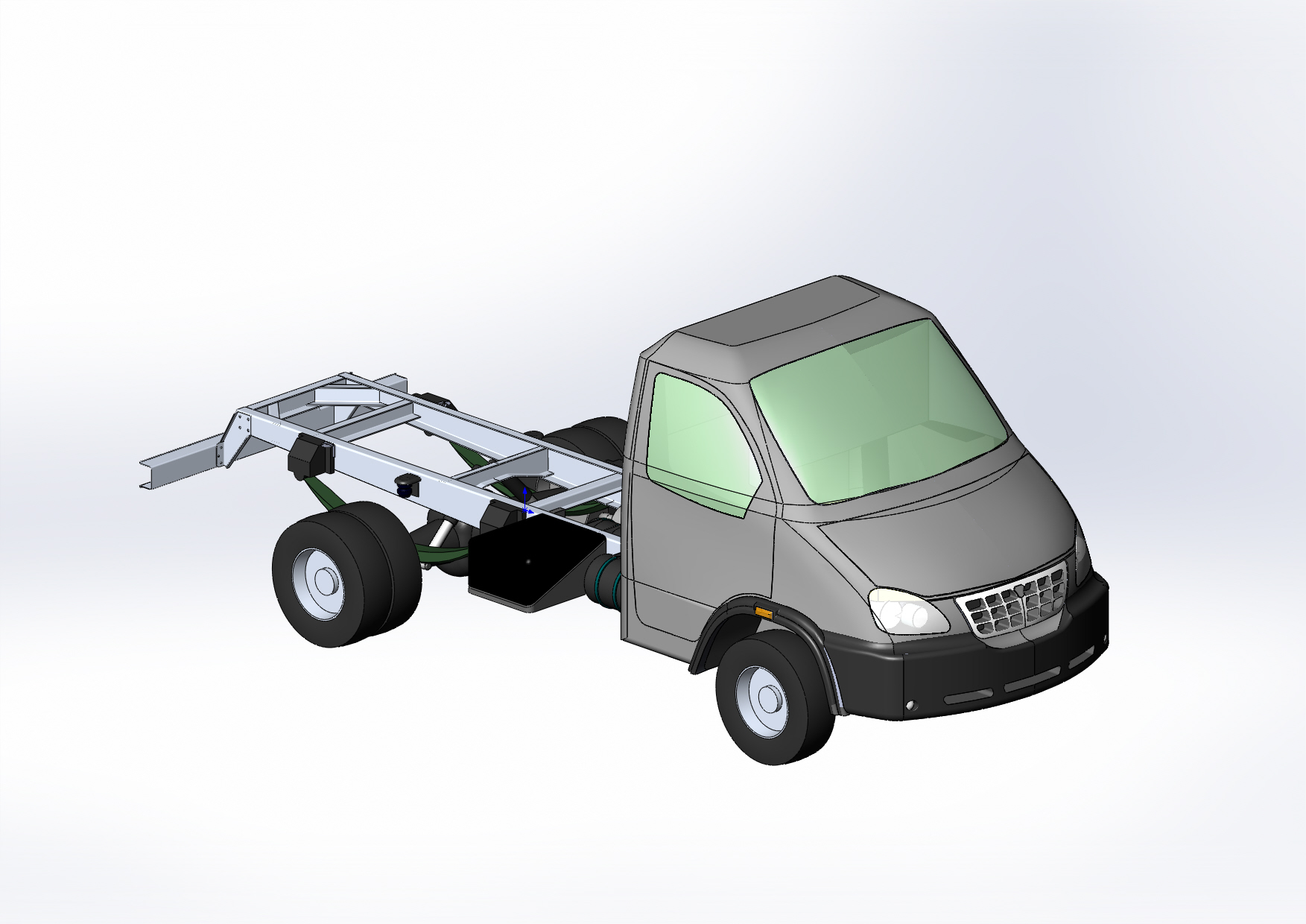 3D модель ГАЗ-3310 "Валдай" шасси
