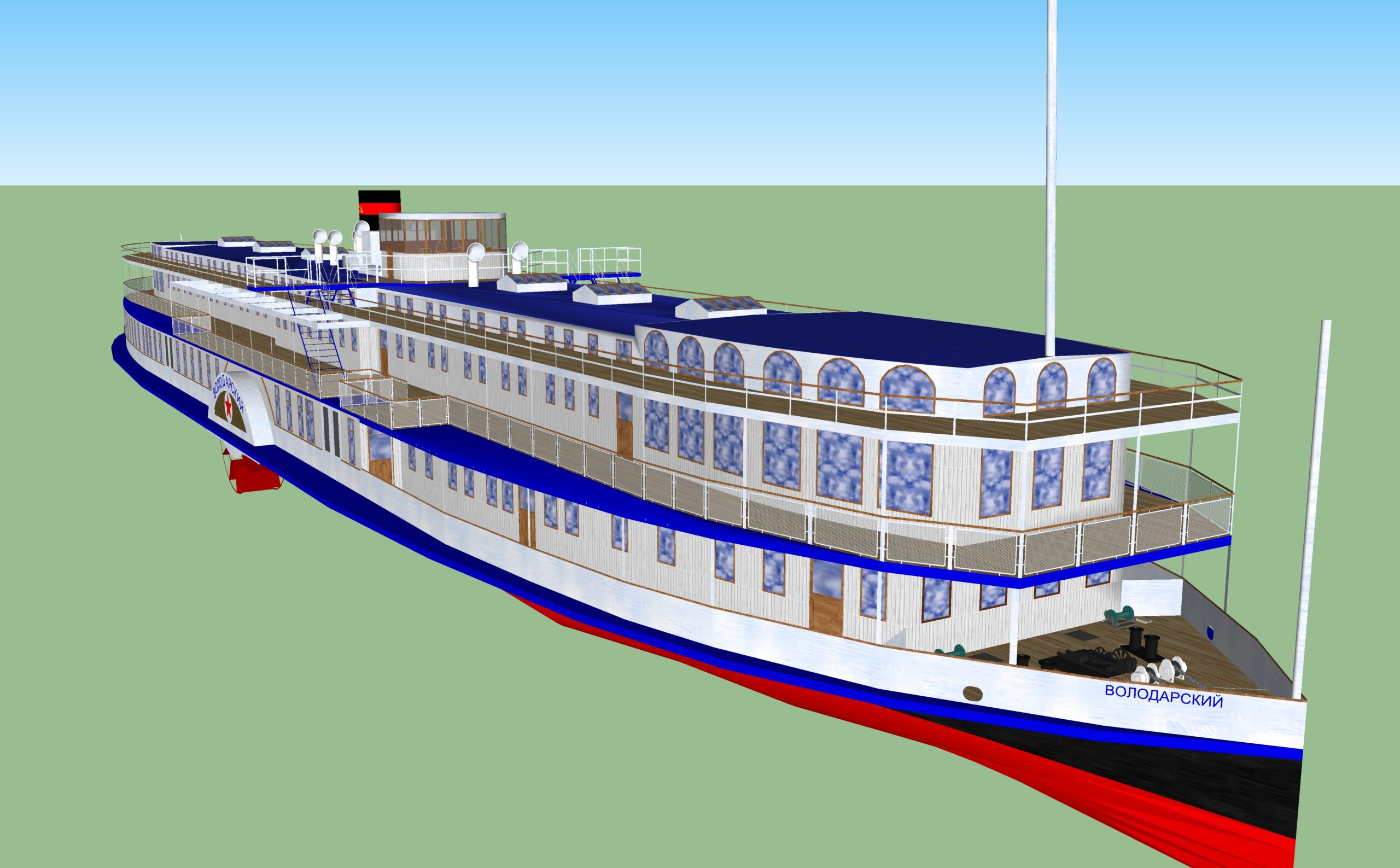 3D модель Пароход "Володарский" типа "Великая княжна Ольга Николаевна"