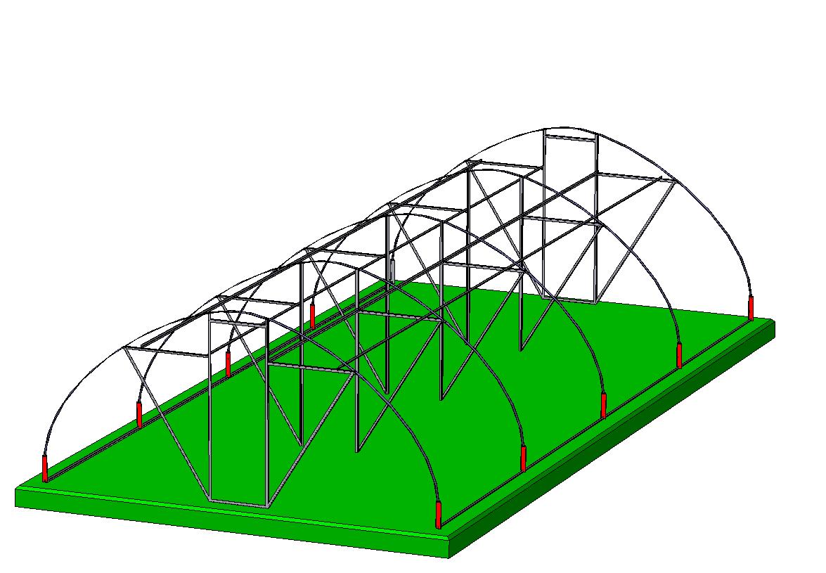 3D модель Каркас теплицы