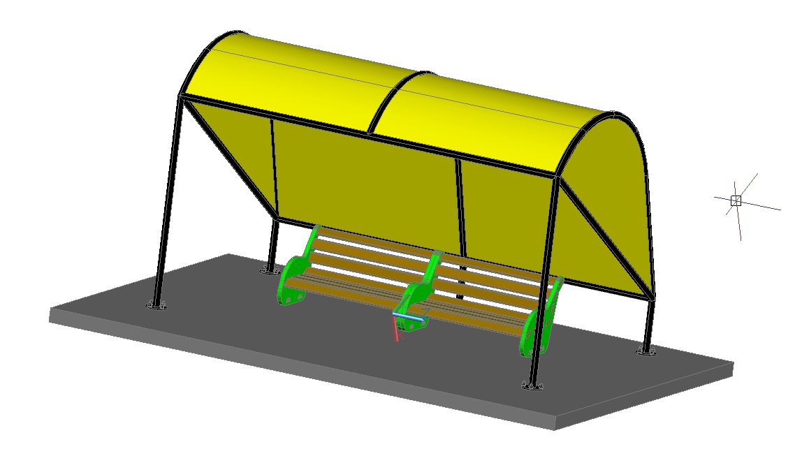 3D модель Остановка автобуса