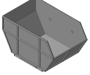 3D модель Ёмкость металлическая для сыпучих грузов 8м3