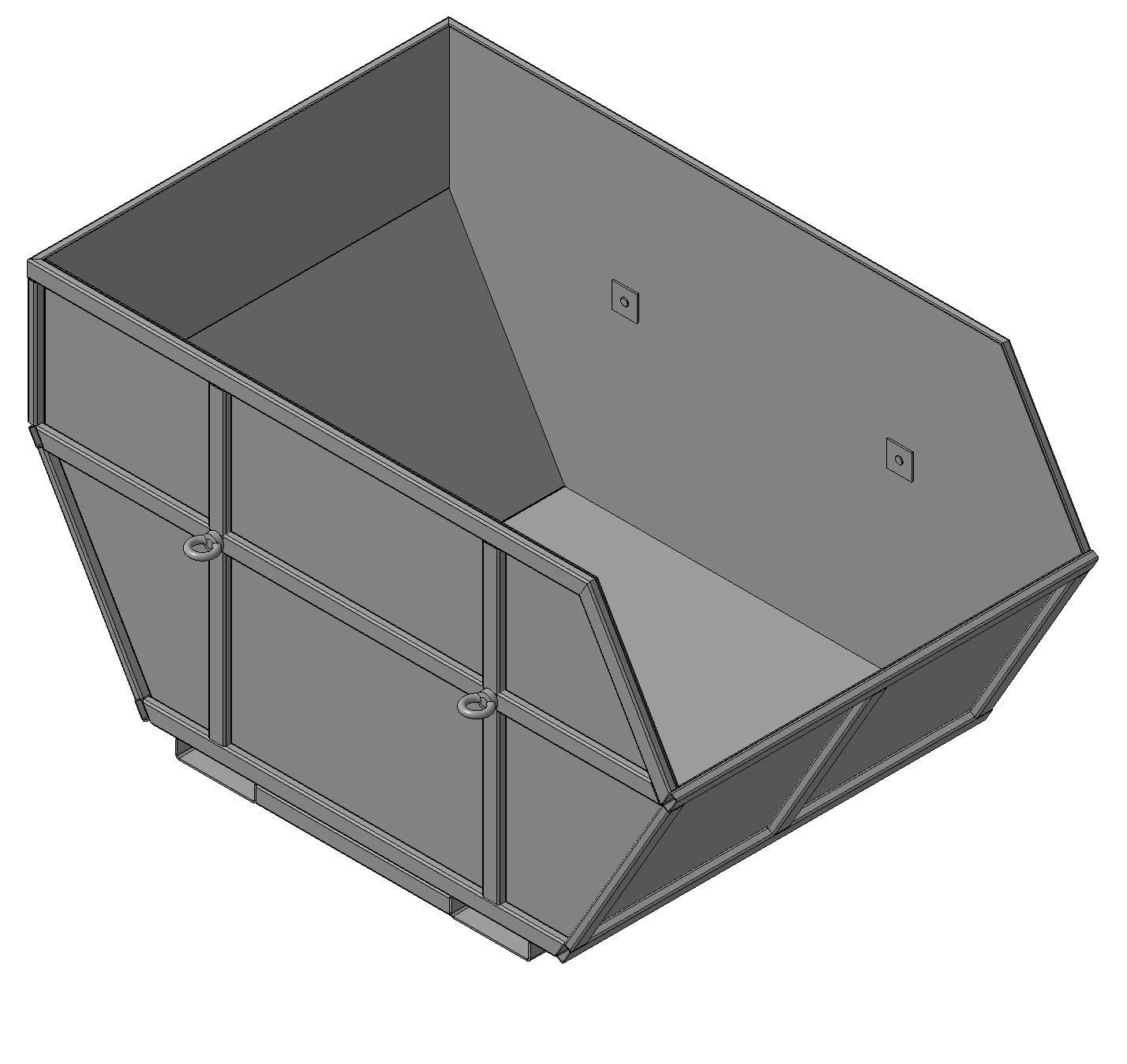 3D модель Ёмкость металлическая для сыпучих грузов 8м3