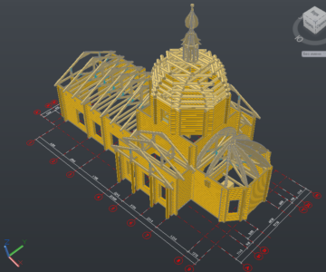 3D модель 3D Модель деревянной церкви