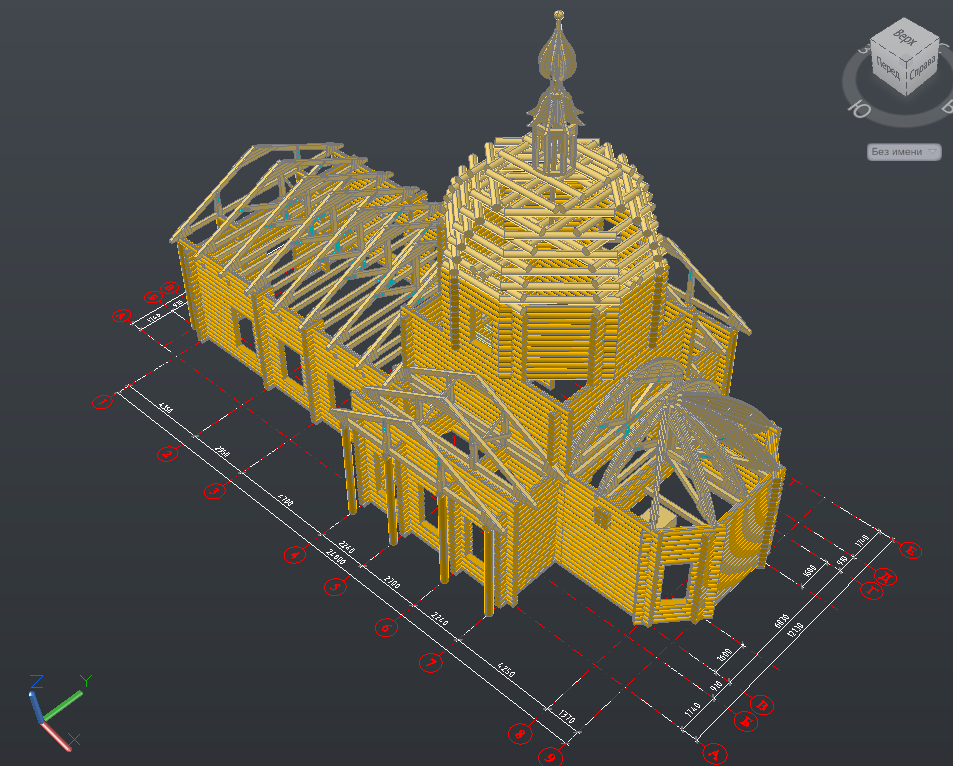 3D модель 3D Модель деревянной церкви