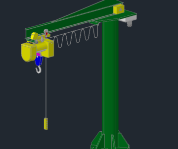 3D модель Кран консольно-поворотный г/п 5 т.