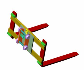 3D модель Каретка подъемная крана-штабелера грузоподъемность 0,25 т