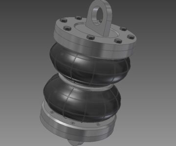 3D модель Пневмоподушка Rubena 130x2