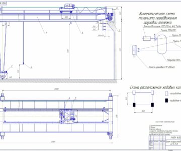 Чертеж Расчет механизма передвижения тележки крана полукозлового грузоподъемностью 5 т