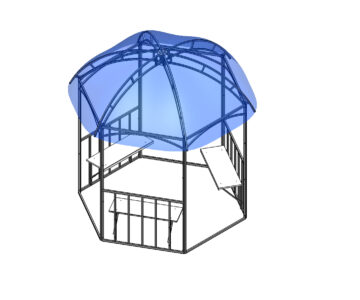 3D модель Беседка дачная шестигранная