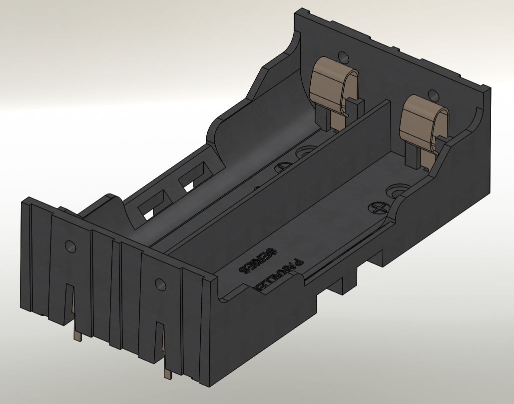 3D модель Отсек аккумуляторный BC-18650-PC4