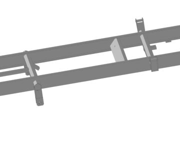 3D модель Рама прицепа 2ПТС-4,5т