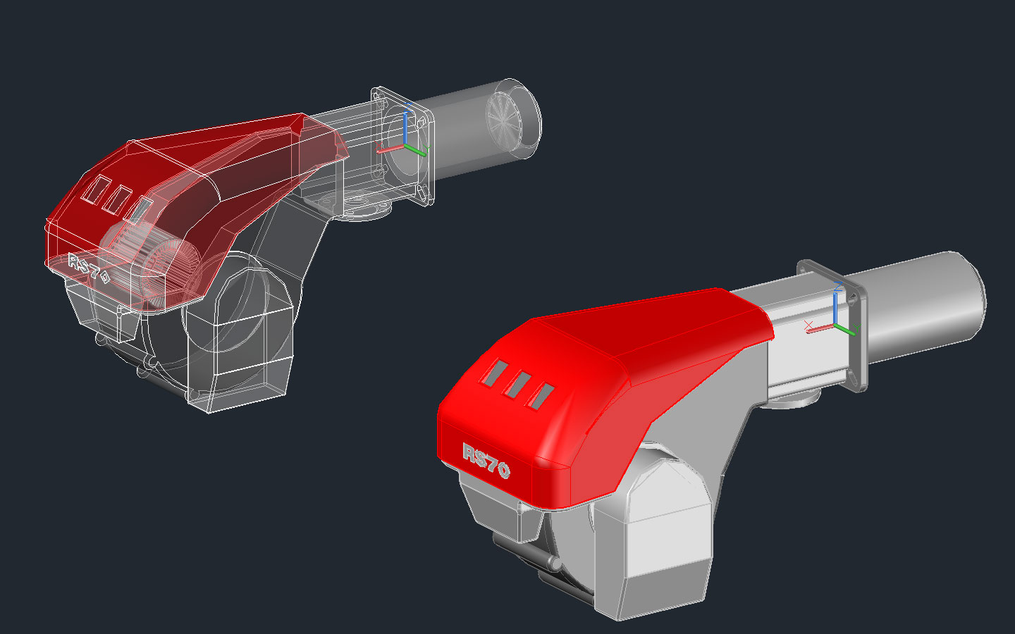 3D модель Газовая горелка Riello RS70