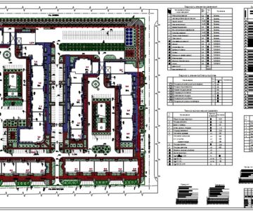 Чертеж Инженерное благоустройство жилого квартала