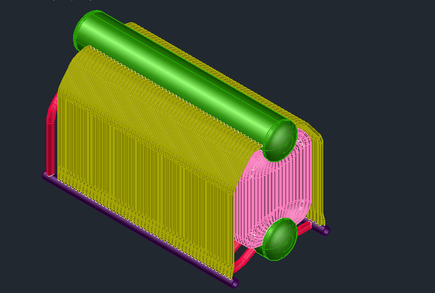 3D модель Трубная система котла парового КЕ-10-14