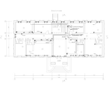 Чертеж Телефонизация административного здания 2 этажа