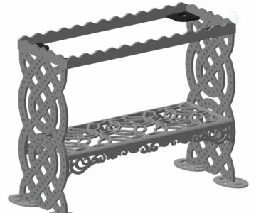 3D модель Резное основание для мангала или гриля.