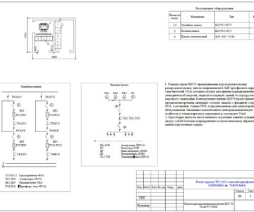 Чертеж Реконструкция ТП с заменой трансформатора ТМ400/6кВА на ТМ630/6кВА.