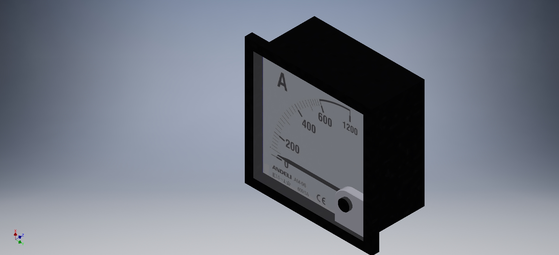 3D модель Амперметр ANDELI AM-96