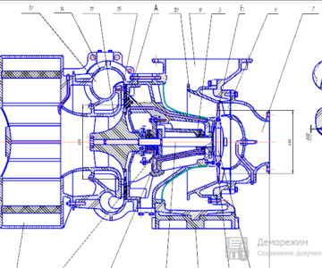Чертеж Расчет турбокомпрессора для наддува СДВС. Чертеж Турбокомпрессора ТPL 77-B11